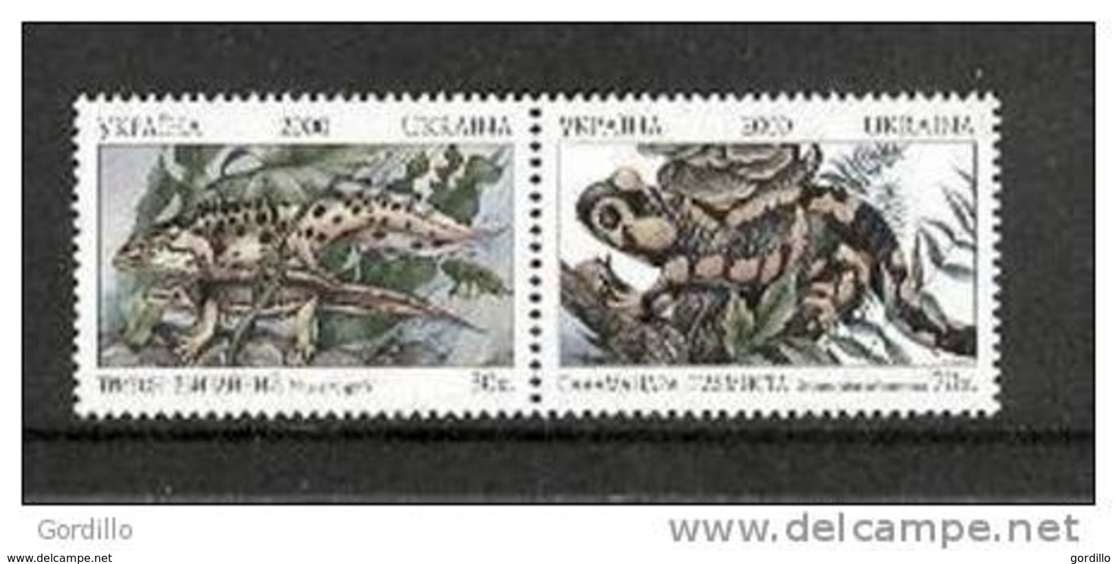 Ukraine MNH Triton Et Salamandre Batraciens. - Frogs