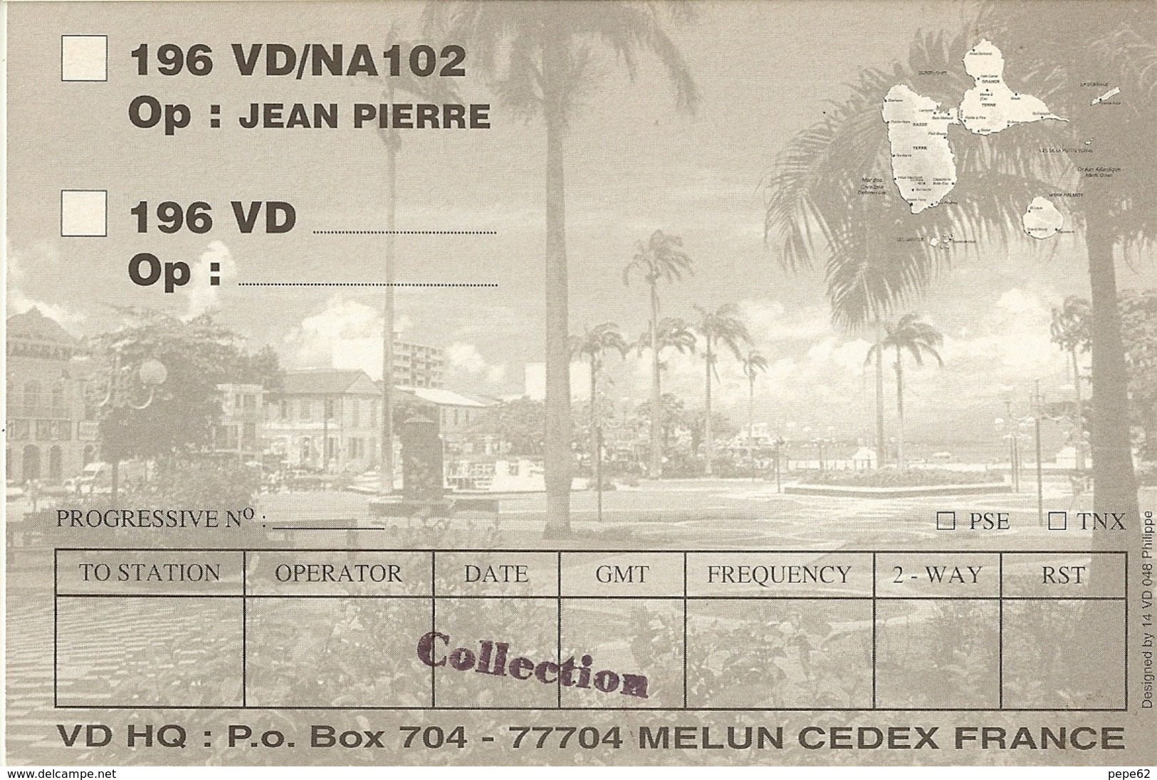 Guadeloupe-les Vieux Debris-jean Pierre- Carte De Qsl-cpm - CB
