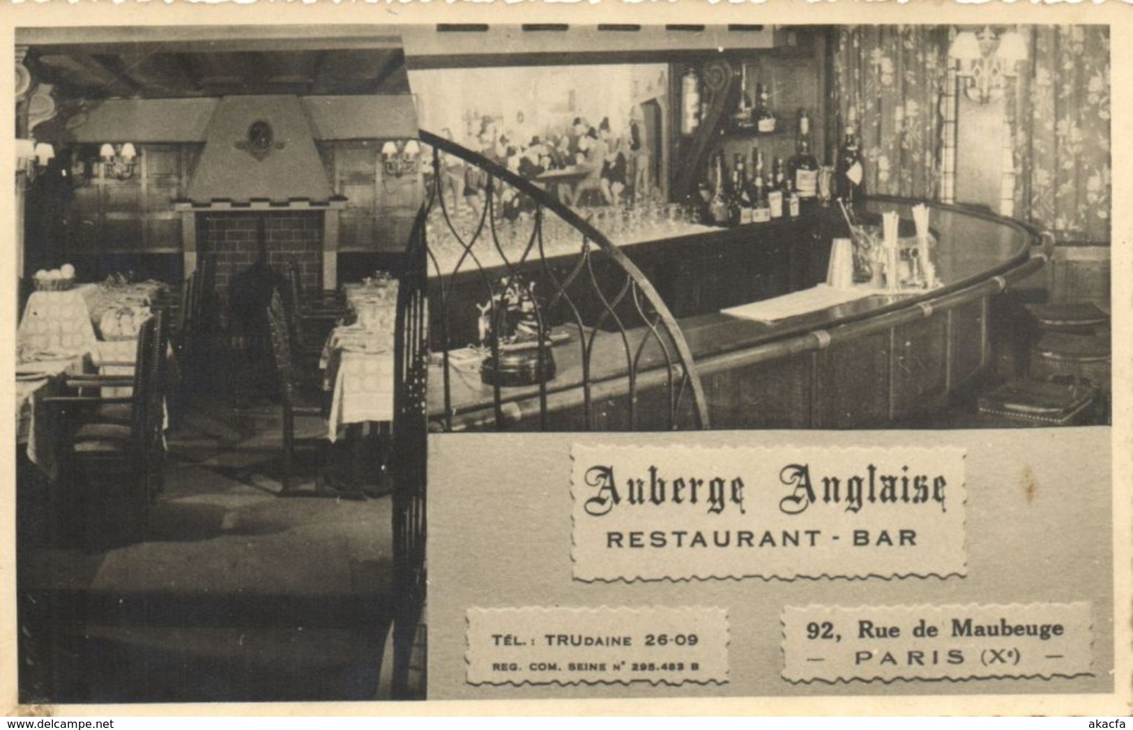 CPA Paris 10e - Auberge Anglaise - Restaurant - Bar (142345) - Bar, Alberghi, Ristoranti