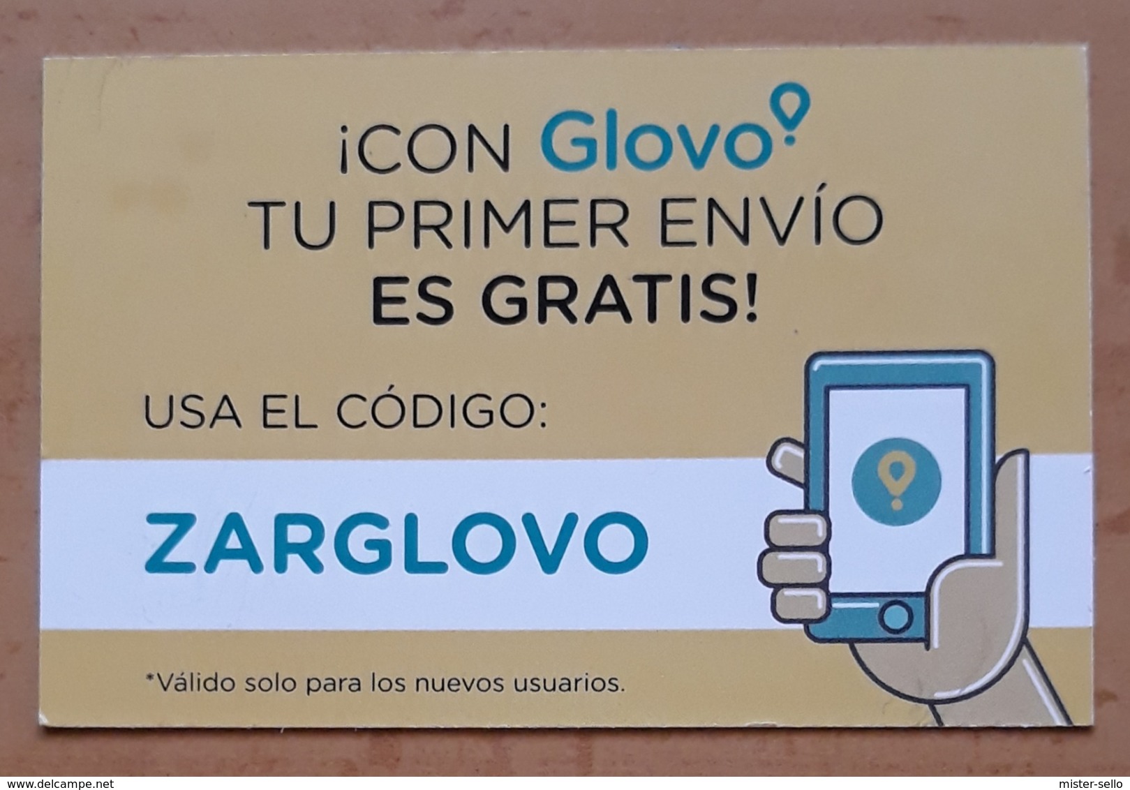 TARJETA DE VISITA GLOVO. COMIDA A DOMICILIO. - Tarjetas De Visita