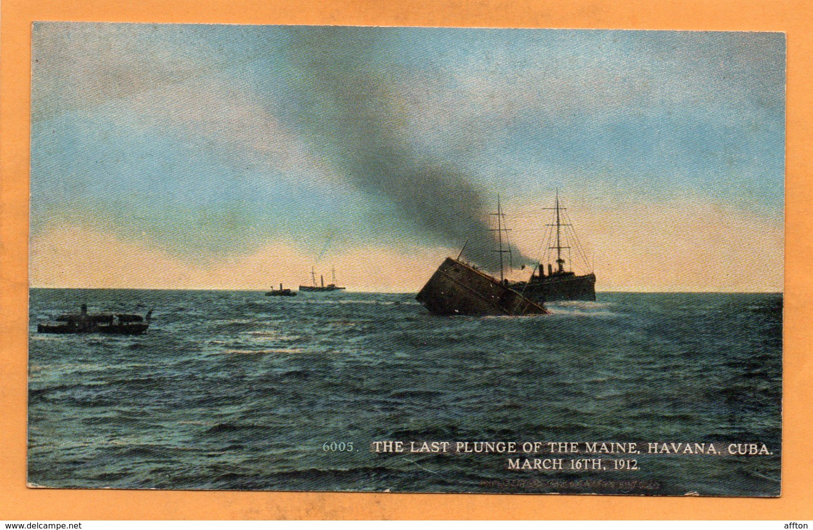 Havana Last Plunge Of Maine Cuba 1912 Postcard - Kuba