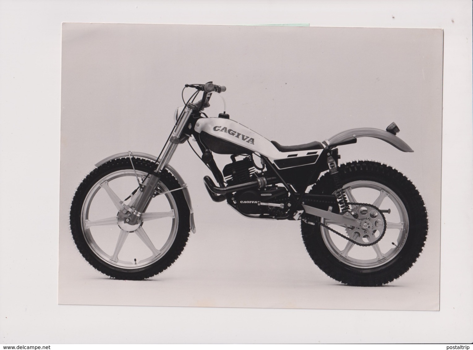 Cagiva 125 Trial +-24cm X 17cm  Moto MOTOCROSS MOTORCYCLE Douglas J Jackson Archive Of Motorcycles - Otros & Sin Clasificación