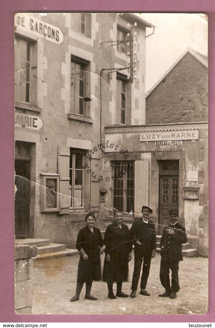 Carte Photo Luzy Sur Marne Le Bureau De Poste - état - Sonstige & Ohne Zuordnung