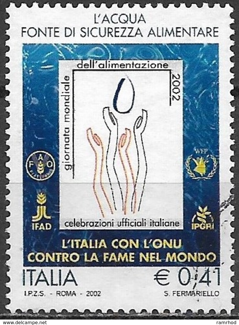 ITALY 2002 World Food Day - 41c Emblem FU - 2001-10: Usados