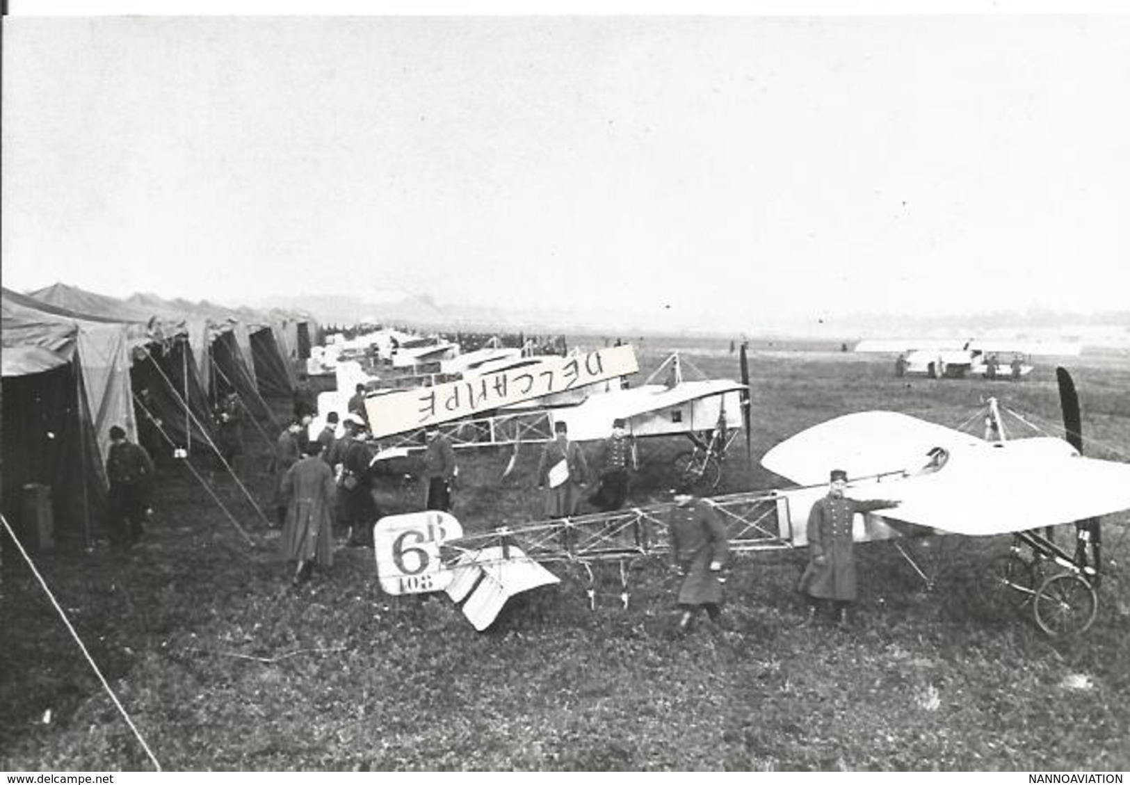 PHOTO AVION BLERIOT EN ALIGNEMENT GUERRE 14 / 18  12X18CM - Aviación