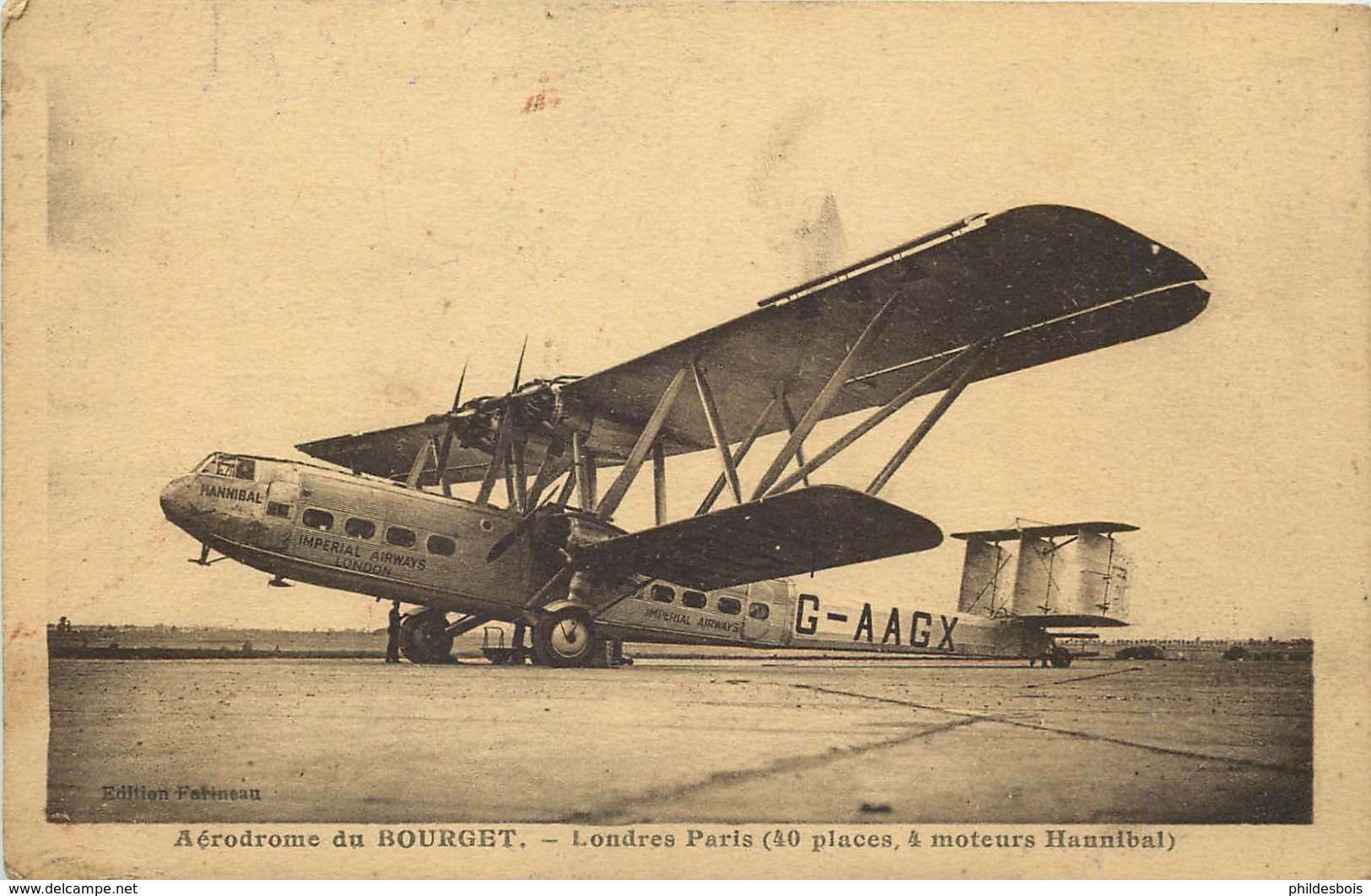 Aérodrome Du Bourget  LONDRES PARIS ( 40 Places 4 Moteurs ) - Aeródromos
