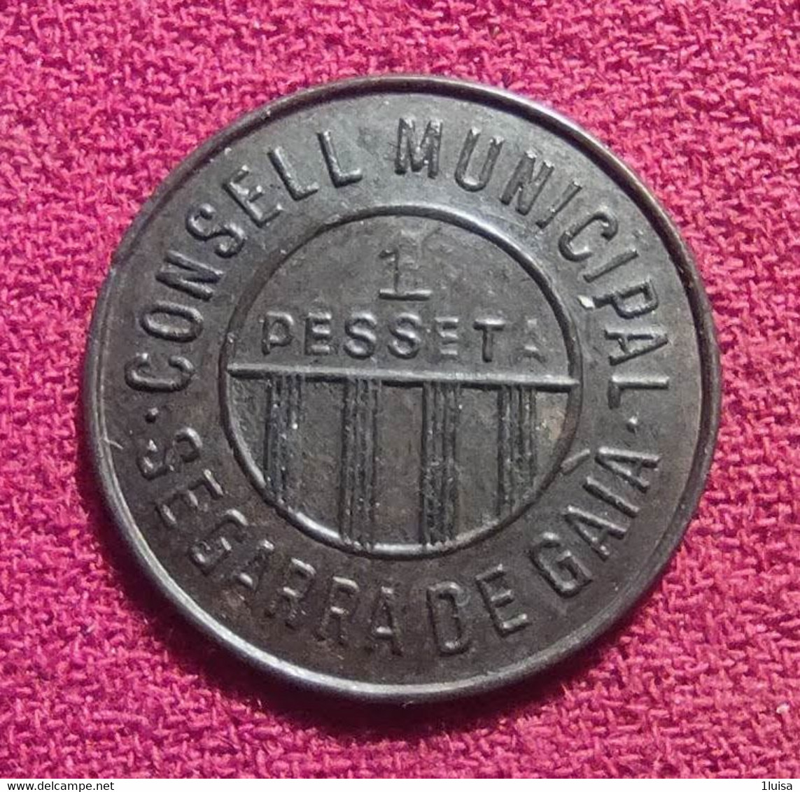 1 Peseta  1937  Consel Municipal Segarra De Gaia - Zona Nazionalista