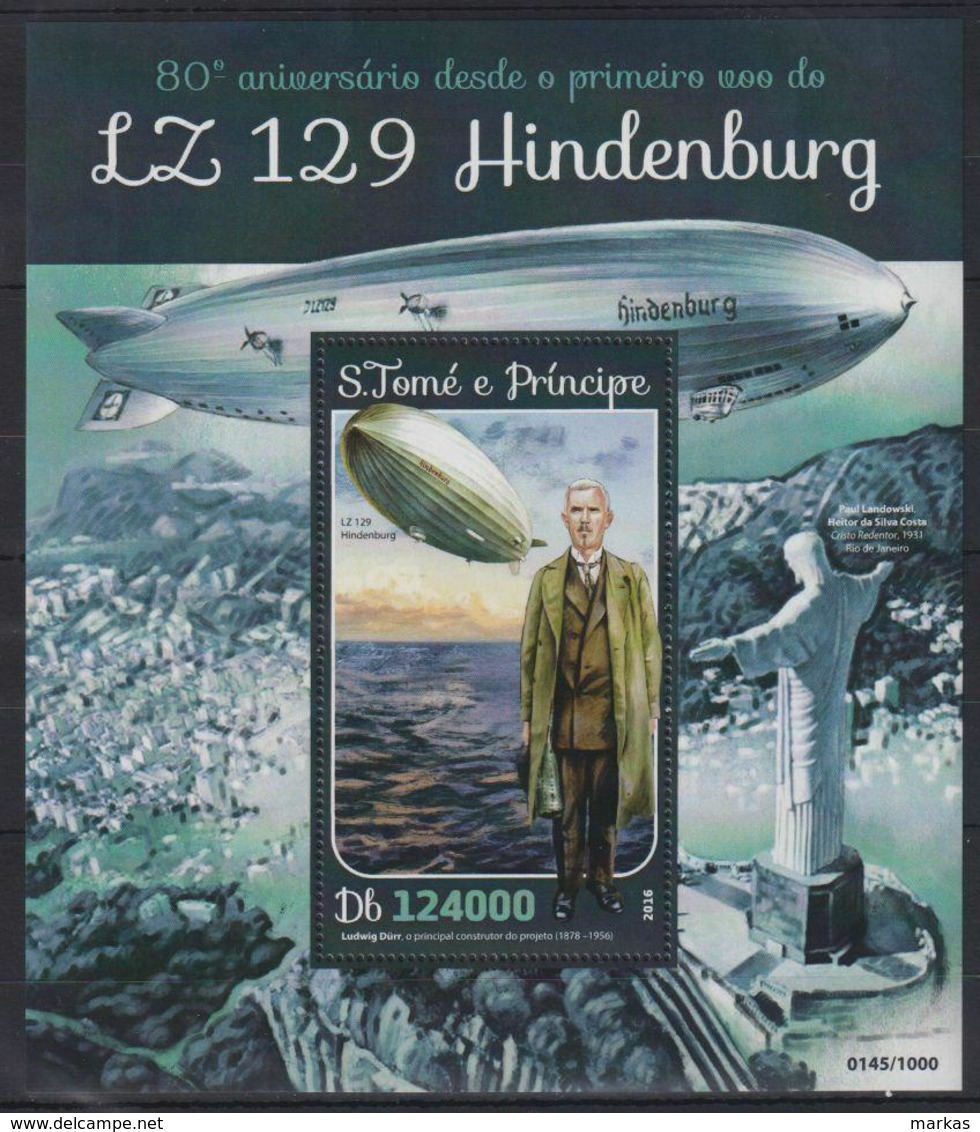 B309. Sao Tome & Principe - MNH - 2016 - Transport - Zeppelins - Bl. - Sonstige & Ohne Zuordnung