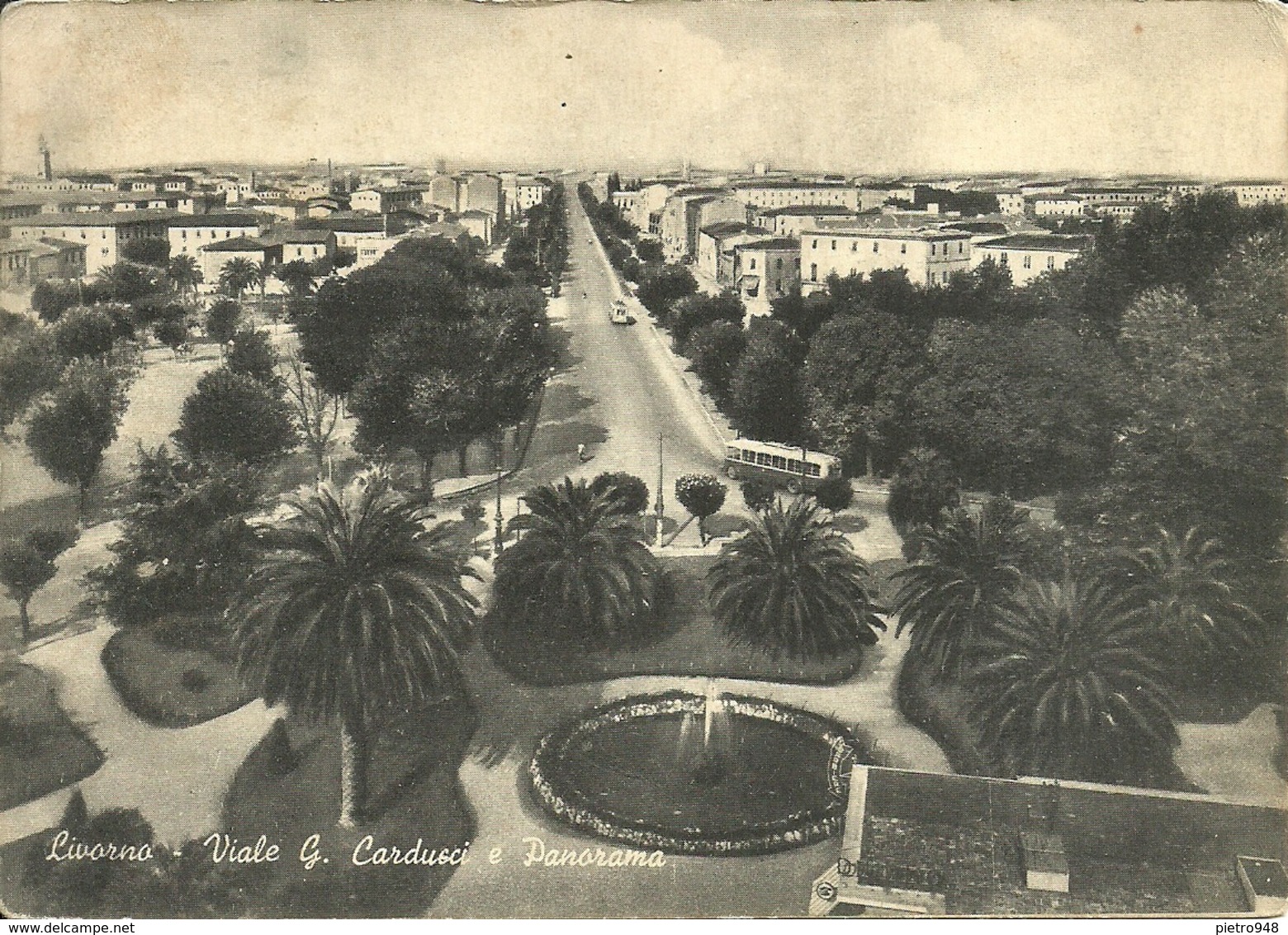 Livorno (Toscana) Viale G. Carducci E Giardini, G. Carducci Avenue And The Gardens - Livorno