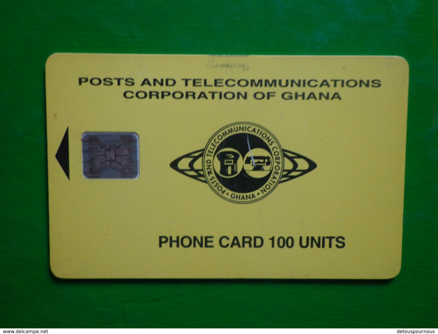 Télécarte Ghana, 08/95 194 000ex Utilisé, Traces, 9 Très Gros Numéros Emboutis, état Courant - Ghana