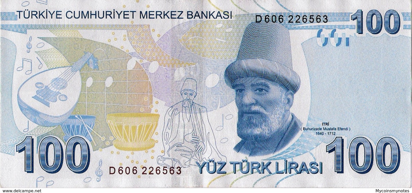 TURKEY, 100 Turkish Lira, 2017, P226c, Series D, UNC - Turkije