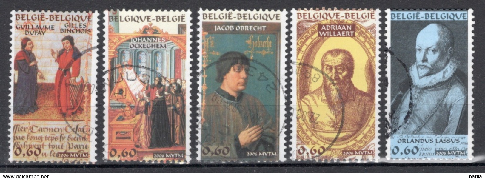 BELGIE: COB 3471/3475 Gestempeld. - Usados