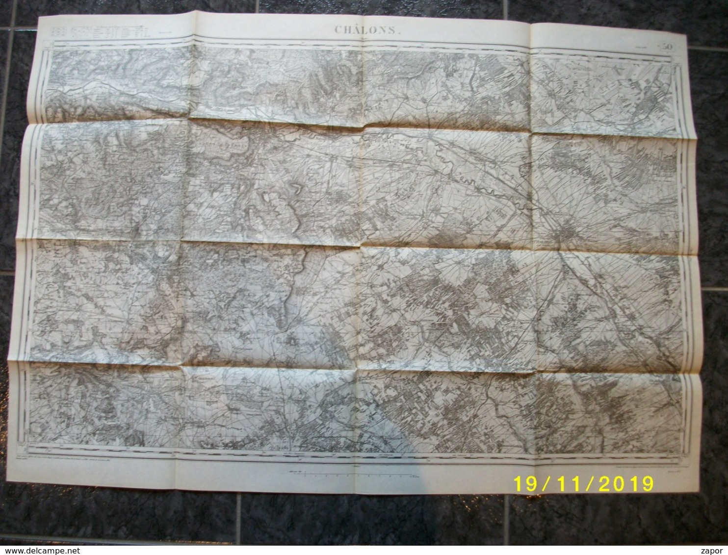 Carte Topographique De Châlons (Reuil - Bouzy - Cuperly - Pocancy - Vatry - Beaunay - Montmort - Reuves) - Topographische Karten