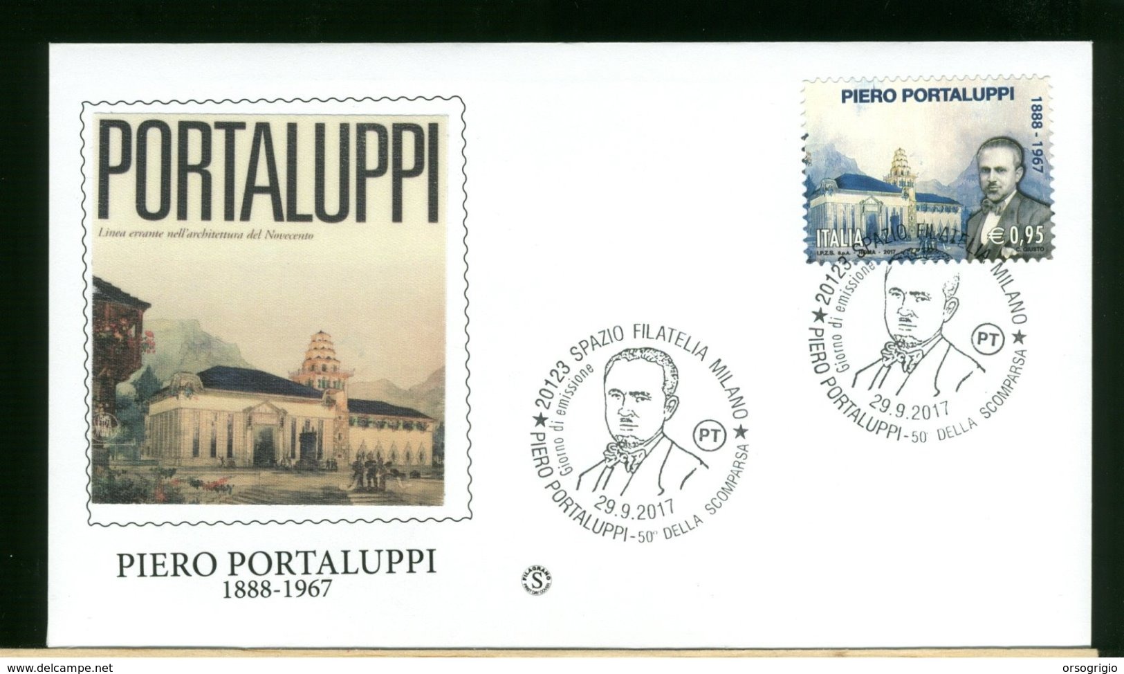 ITALIA - FDC 2017 -  PIERO  PORTALUPPI - FDC