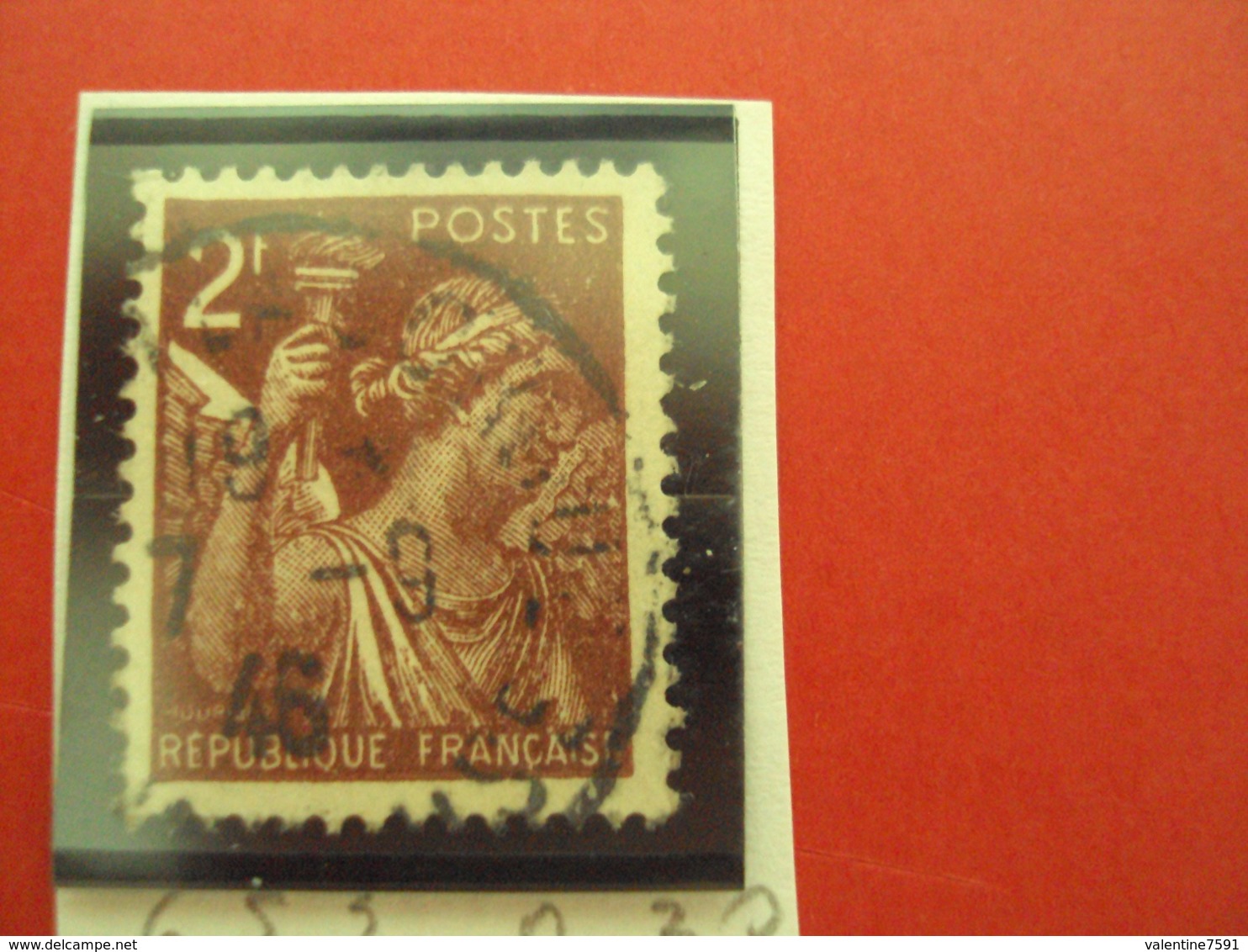 1944-IRIS, Timbre Oblitéré N°  653   "  2f Brun   "     Net  0.30 - 1939-44 Iris