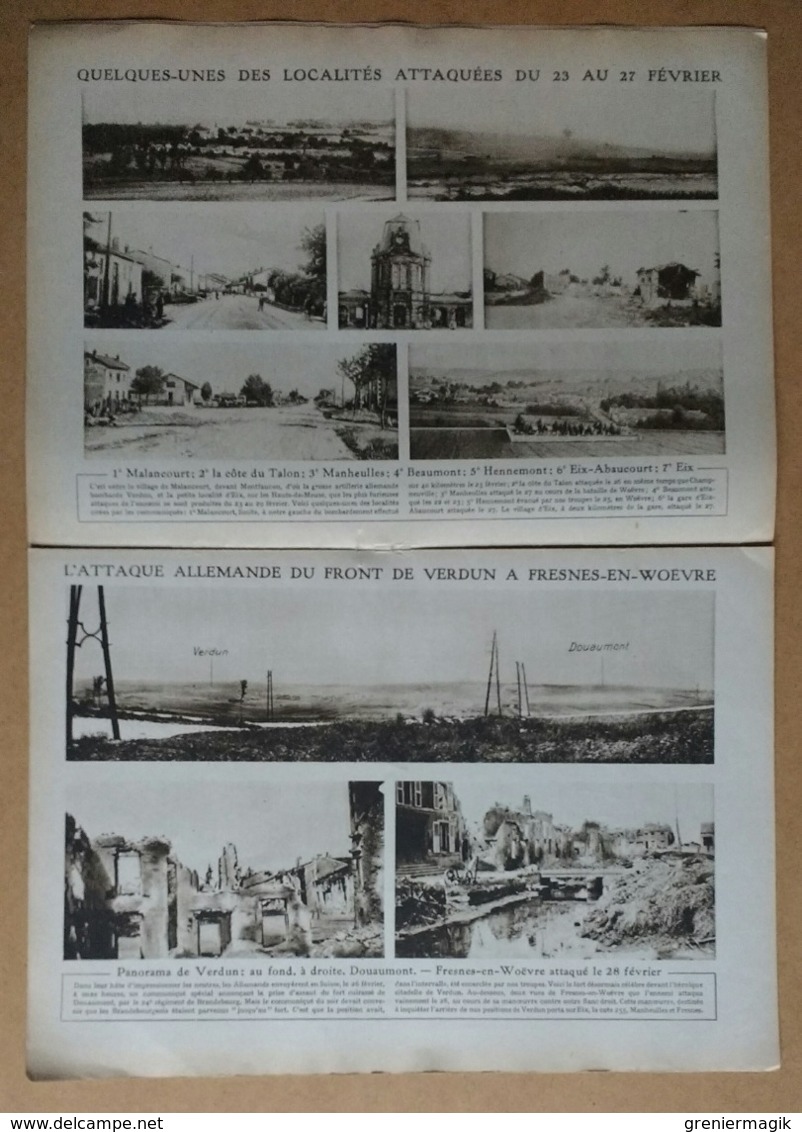 Le Miroir Du 12/03/1916 Croiseur "Provence II" Coulé - Ceux Qui Ont Dirigé L'attaque De Verdun - Bois Des Caures - Carte - Andere & Zonder Classificatie