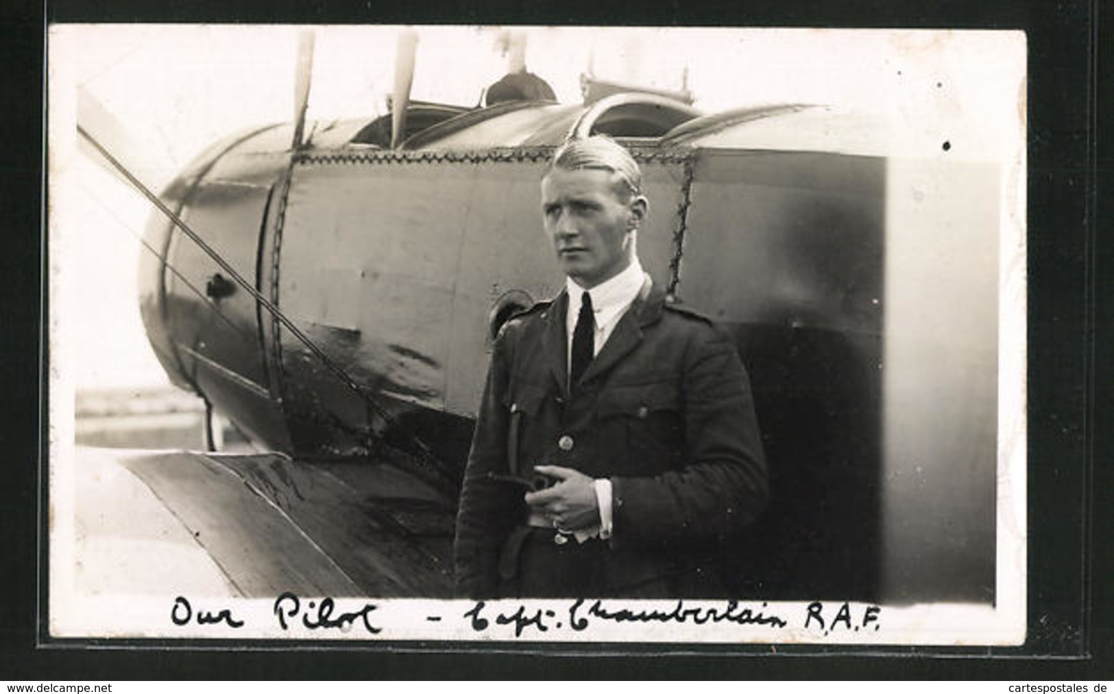 AK Captain Chamberlain Vor Seinem Flugzeug - 1939-1945: II Guerra