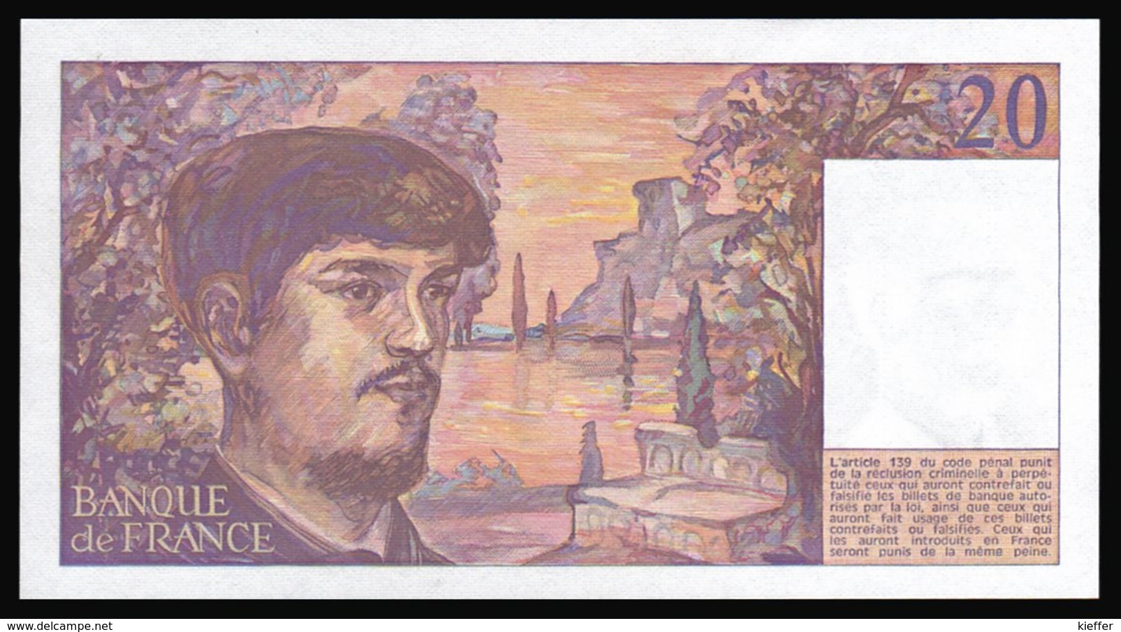 20F Debussy  1987 - W021 - NEUF - Fay : 66.8 - 20 F 1980-1997 ''Debussy''