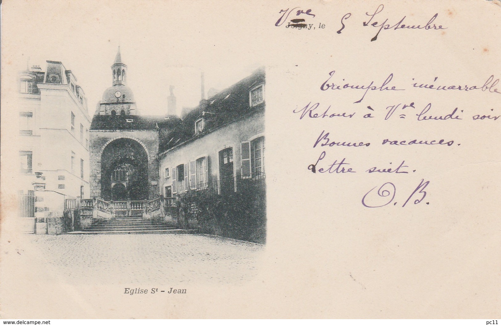 89 - JOIGNY - Eglise St-Jean - Belle CPA De 1900 - - Joigny