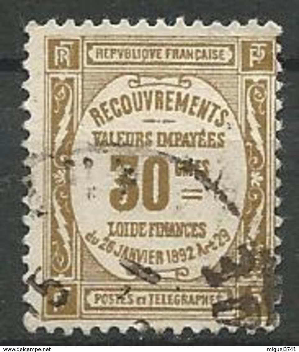 TIMBRE TAXE 1908 / 25 - N ° 46  Oblitere - 1859-1959 Oblitérés