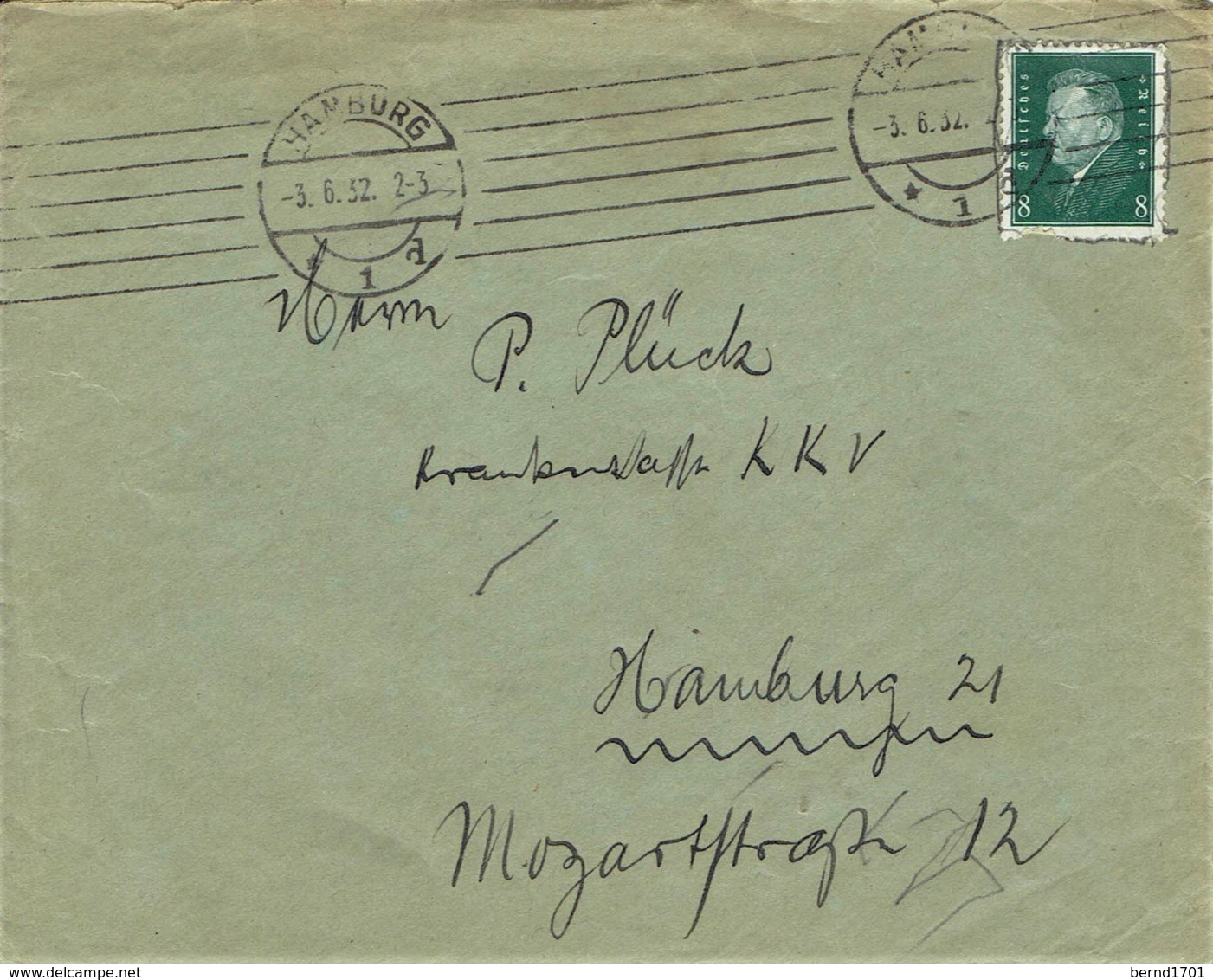 Deutsches Reich - Umschlag Echt Gelaufen / Cover Used (A978) - Briefe U. Dokumente