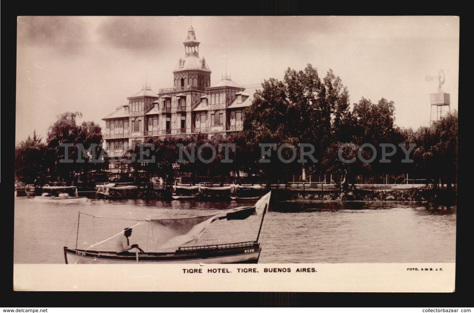 Argentina Buenos Aires TIGRE Hotel Real Photo Postcards Tarjeta Postal Antigua Mitchell's W5-1117 - Argentina