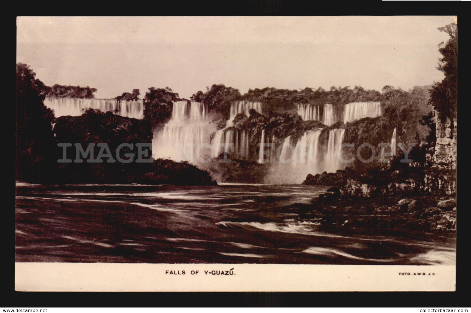 Argentina Iguazu Fall Cataratas Real Photo Postcards Tarjeta Postal Antigua Mitchell's W5-1118 - Argentina