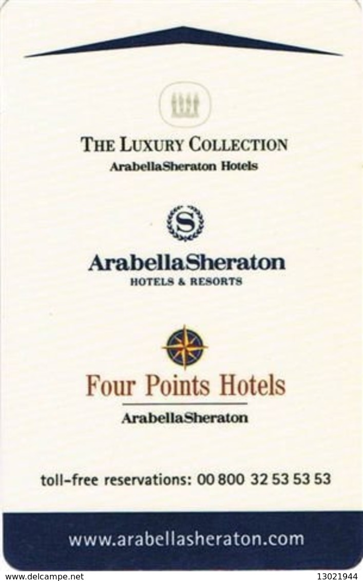 GERMANIA  KEY HOTEL      Arabella Sheraton Hotels 00 800 32 53 53 53 - Eurocard - Hotelkarten