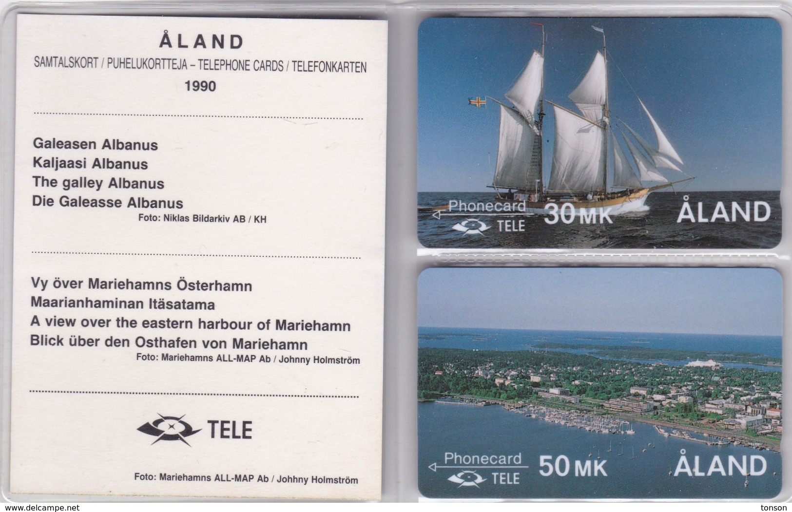 Aland - GPT, 4FINA/B, Aland Island Games In Folder, Mill, Sailing Ship, Mint, 3 Scans. - Aland