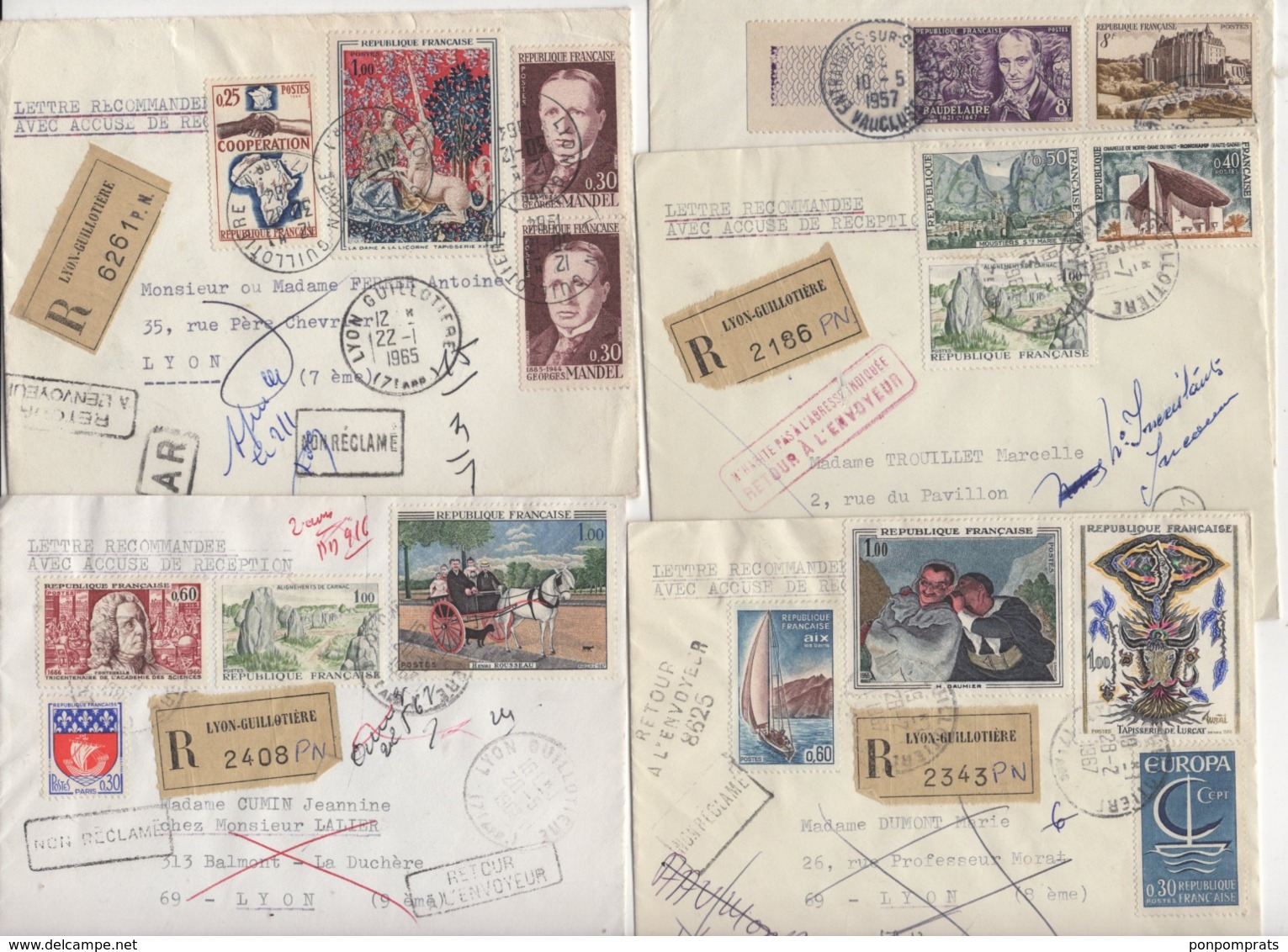 10 Lettres Et Cartes + 1 Cadeau Prix De Départ Sans Réserve 1€ Voir 2 Scan.  Bonnes Enchère              Lot Delc N°7 - 1921-1960: Période Moderne