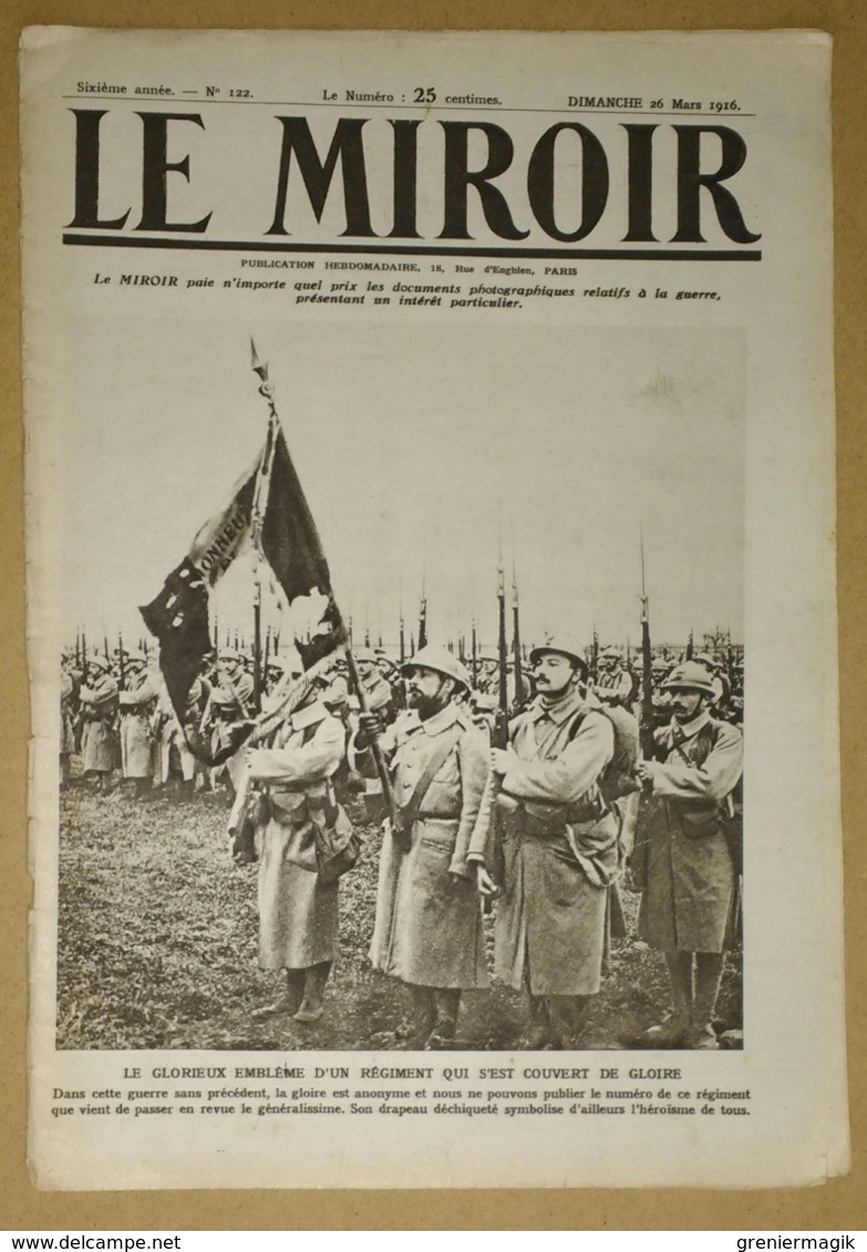 Le Miroir Du 26/03/1916 Les Héros Du Croiseur "La Provence" - D'Erzeroum à Trébizonde - Rupture Allemagne-Portugal - Andere & Zonder Classificatie