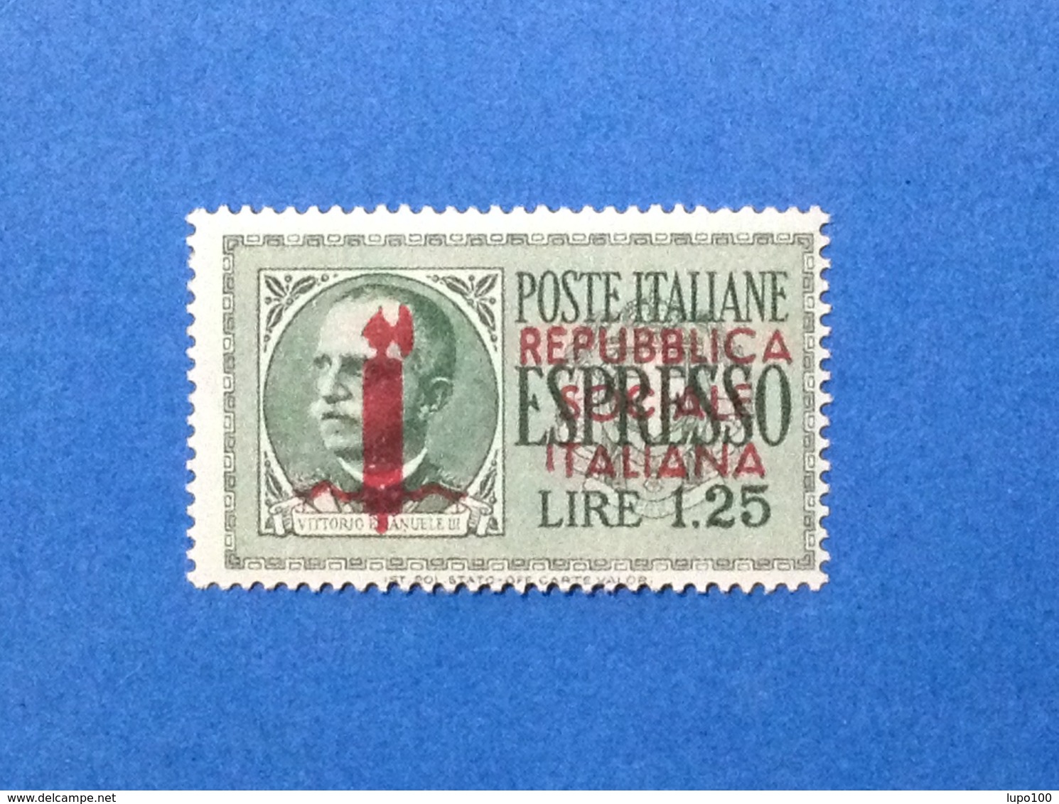 1944 ITALIA REPUBBLICA SOCIALE RSI FRANCOBOLLO NUOVO STAMP NEW MNH** ESPRESSO 1,25 LIRE - Exprespost