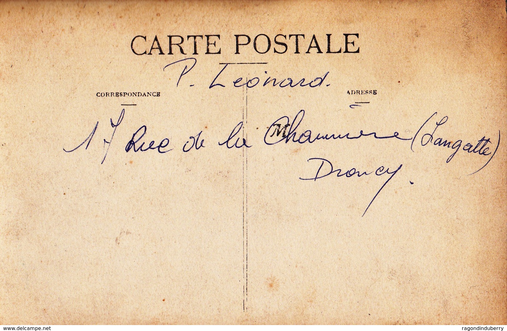 CPA PHOTO - 93 - DRANCY - CONSTRUCTION D'UNE MAISON 17, Rue De La Chaumière (Langatte) Inscrip Verso - RARE 1905 1910 - - Drancy