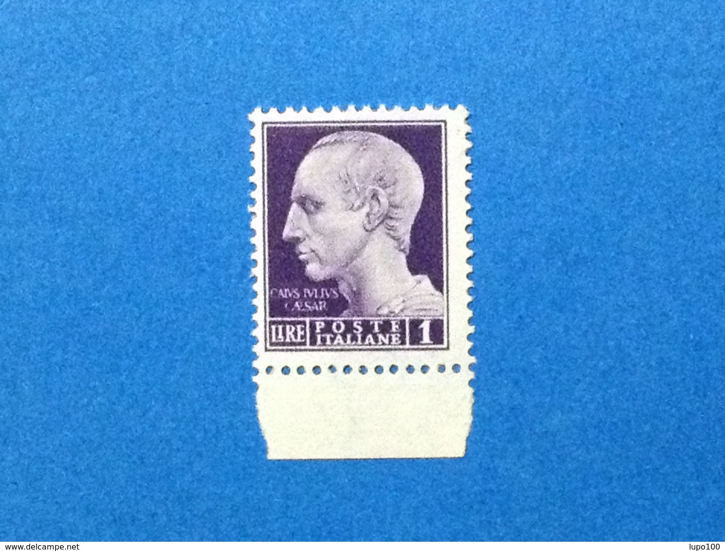 1945 ITALIA LUOGOTENENZA FRANCOBOLLO NUOVO STAMP NEW MNH** IMPERIALE SENZA FASCI 1 LIRE FILIGRANA CORONE - Nuovi