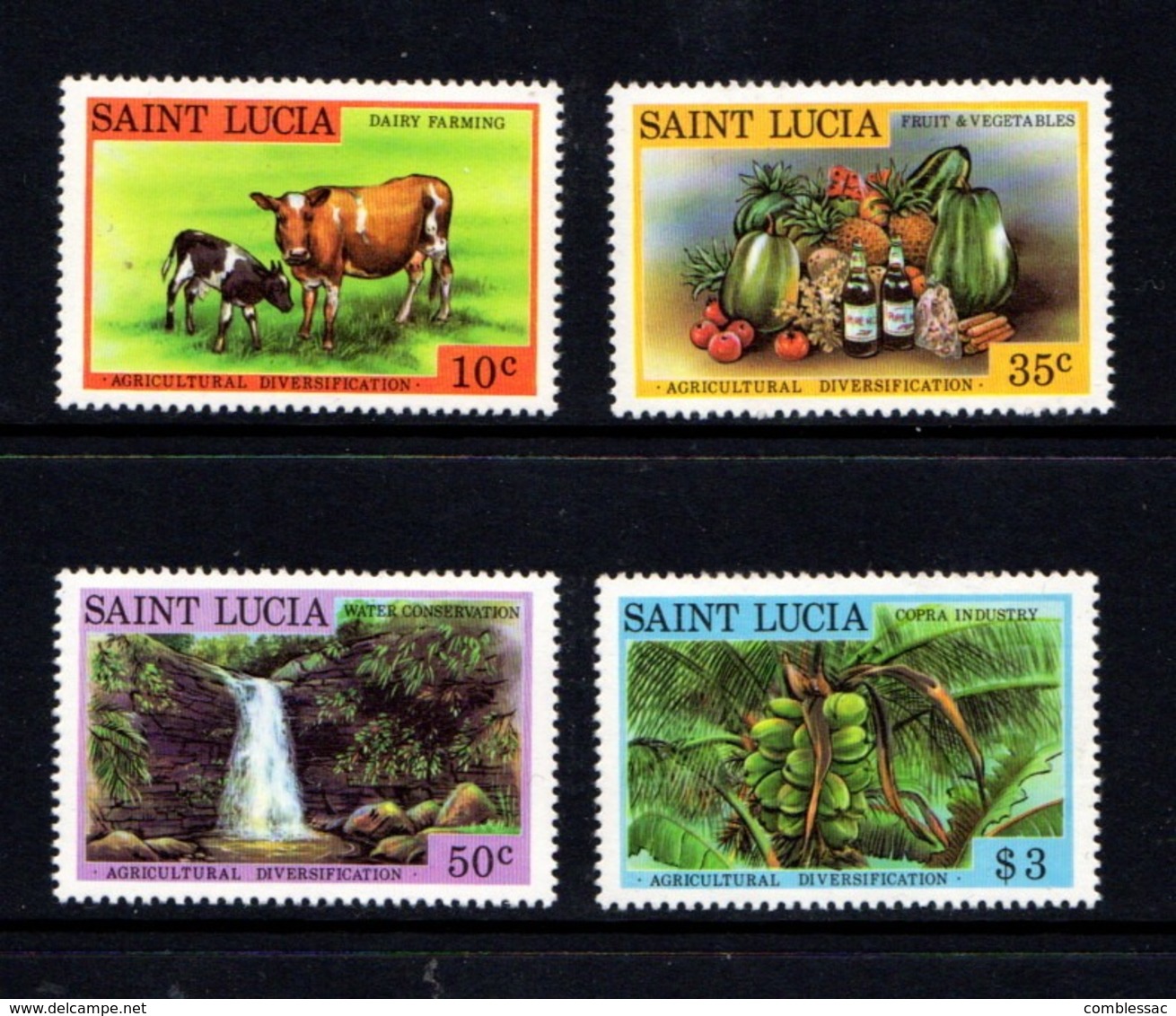 SAINT  LUCIA    1979    Agriculture  Diversification  Set  Of  4    MNH - St.Lucia (1979-...)