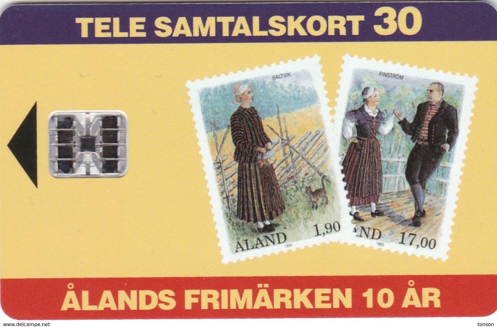 Aland, AX-ALP-0009, Stamps Of Åland, 2 Scans.   Schlumberger - SC7 - Aland