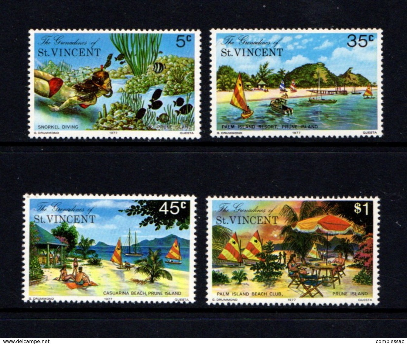 SAINT  VINCENT  AND  GRENADINES    1977    Prune  Islands   Set  Of  4    MNH - St.Vincent Und Die Grenadinen