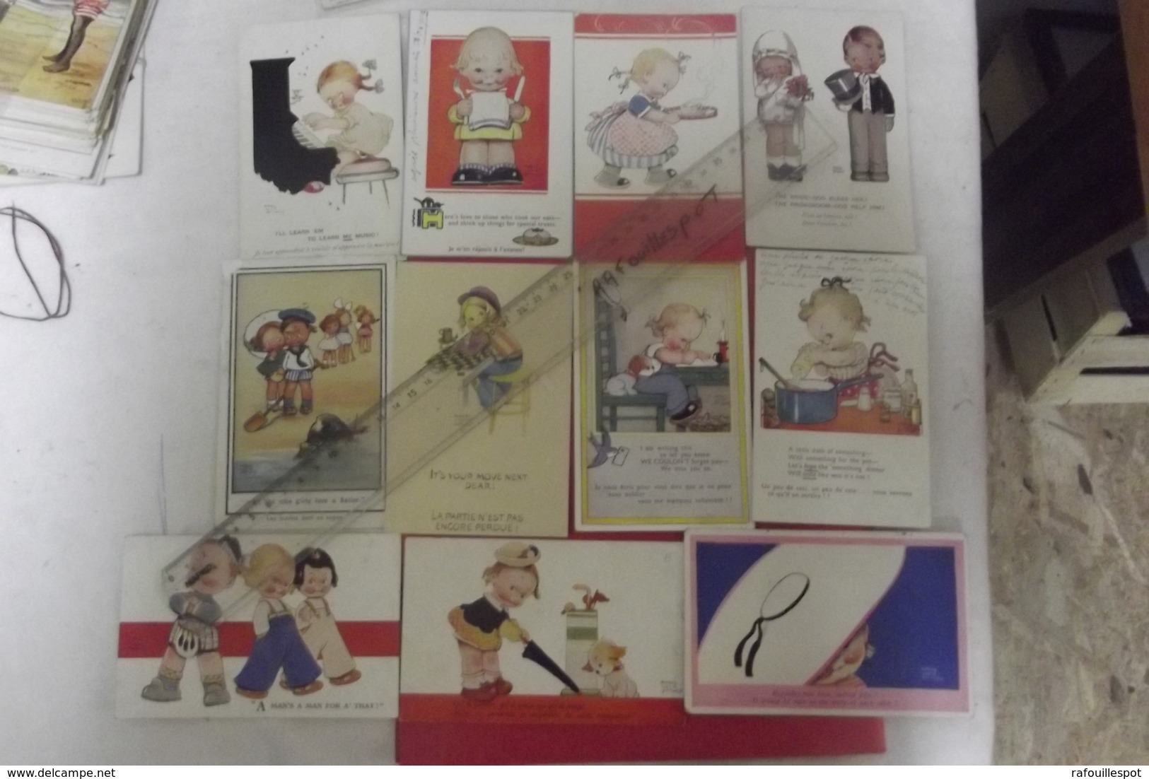 Cp Lot  11 Cartes Signé Attwell - Attwell, M. L.