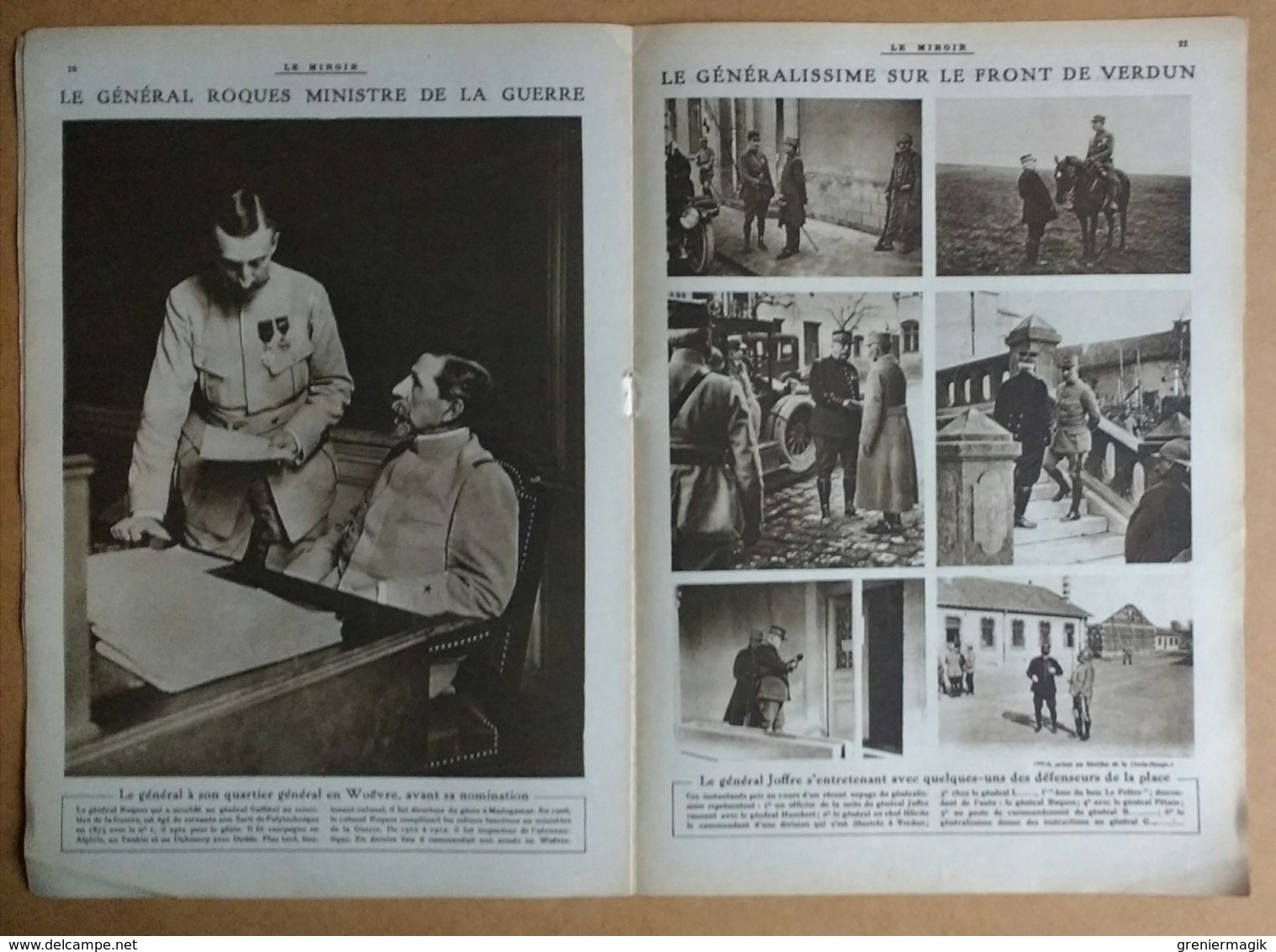 Le miroir du 2/04/1916 Manifestation de l'Entente les délégués des alliés à la conférence de Paris - Alexandre de Serbie