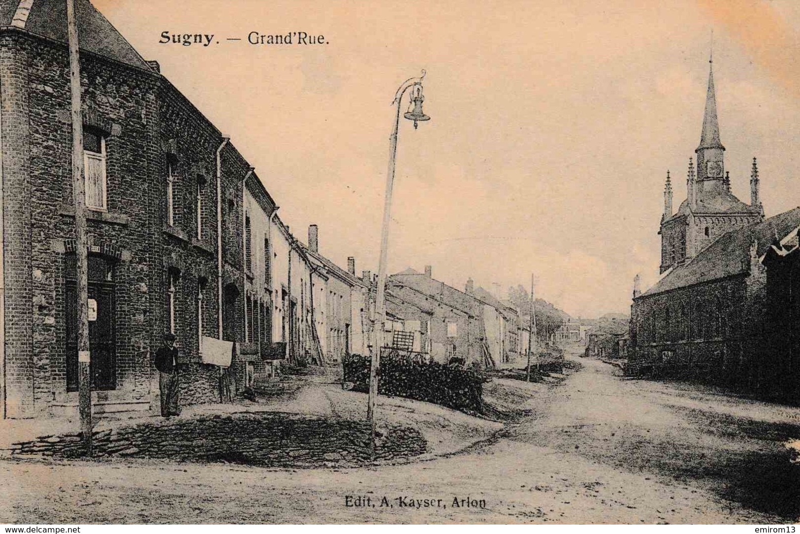 Vresse-sur-Semois Sugny Grand’rue église édit A. Kayser Arlon - Vresse-sur-Semois