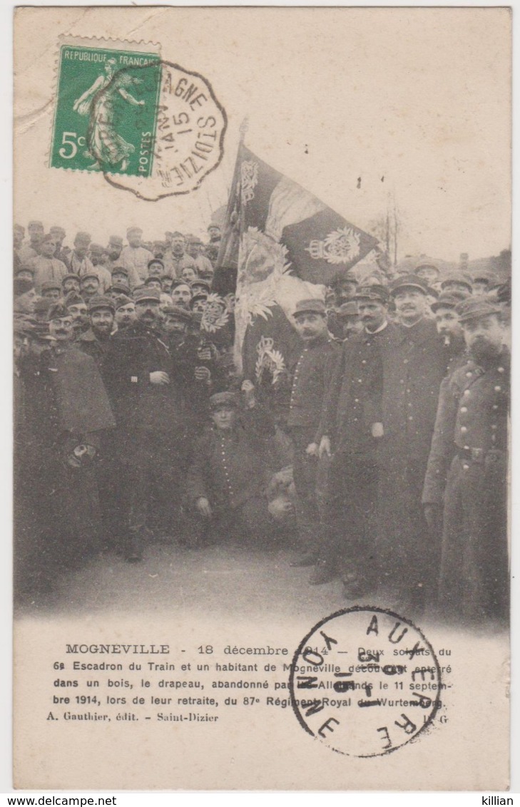 Mogneville 18 Decembre 1914 Deux Soldat Français Du (68eme) Escadron Du Train Et Un Habitant De Mogneville Etc - Autres & Non Classés