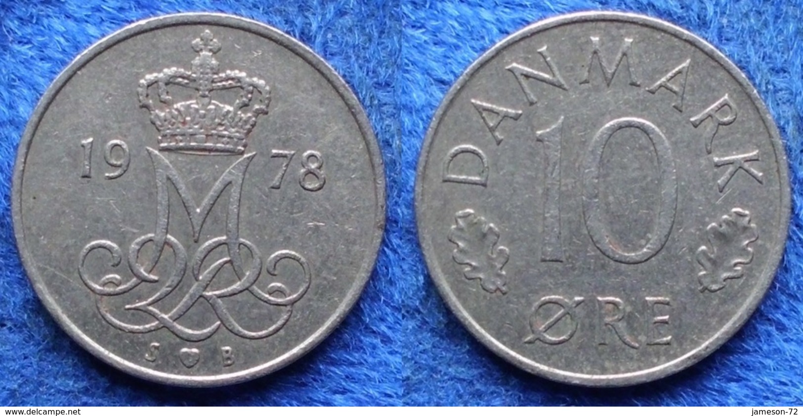 DENMARK - 10 øre 1978 S B KM# 860.1 Margrethe II (1972) - Edelweiss Coins - Danemark
