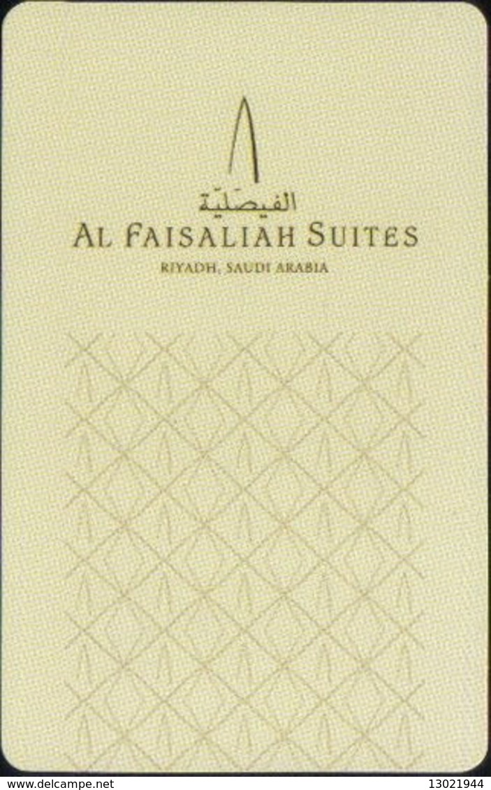 ARABIA SAUDITA KEY HOTEL  Al Faisaliah Suites -     Riyadh - Hotel Keycards