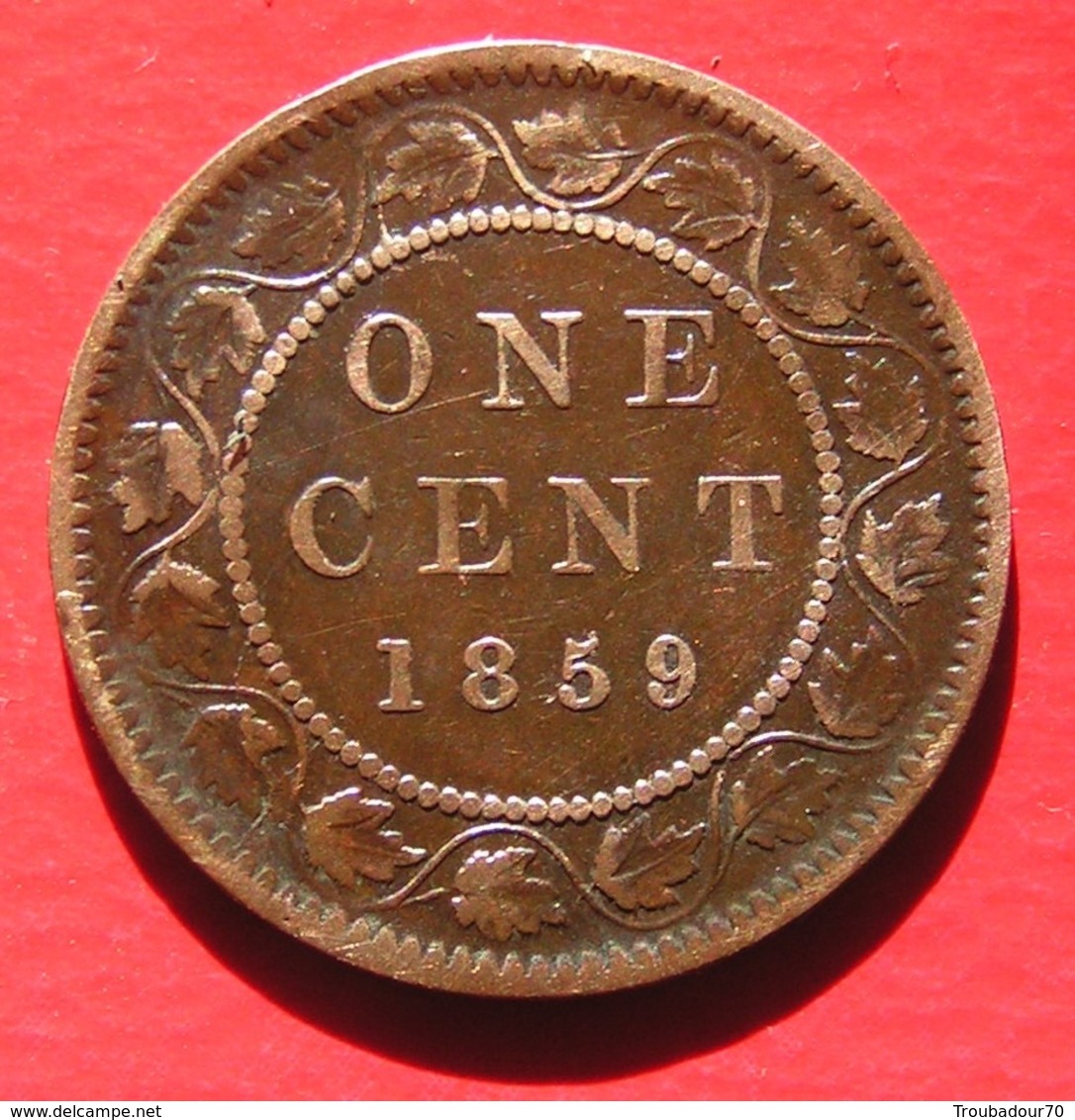 PIECE DE ONE CENT DE 1859 - CANADA - REINE VICTORIA - Canada