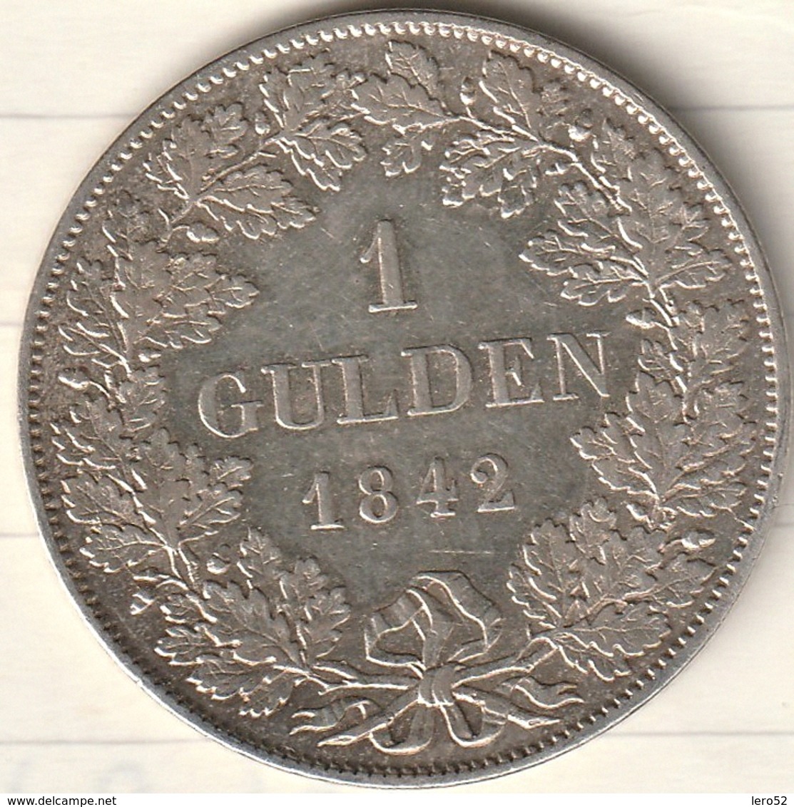 1 GULDEN 1842 LEOPOLD GROSSHERZOG VON BADEN - Piccole Monete & Altre Suddivisioni