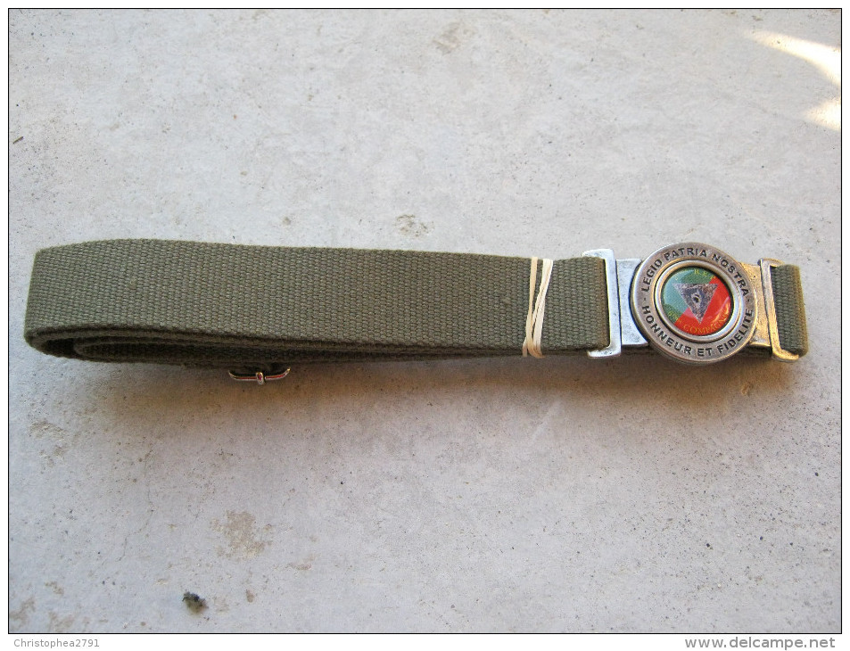 CEINTURE LEGION ETRANGERE PARACHUTISTE 2° REP LA 6° COMPAGNIE (CORSE) 100 CM NEUVE - Equipement