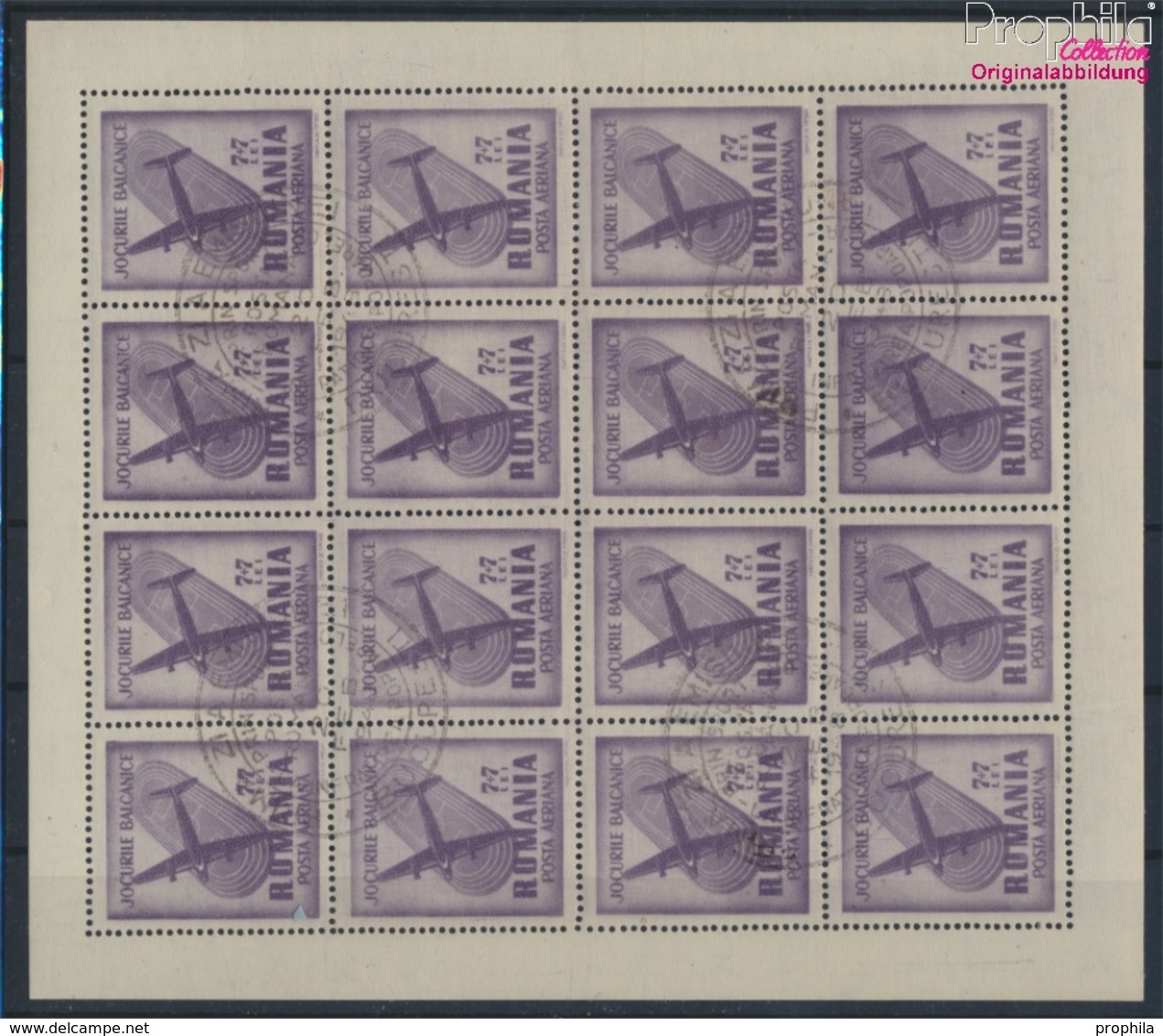 Rumänien 1099Klb Kleinbogen Gestempelt 1948 Balkanspiele (9371797 - Used Stamps