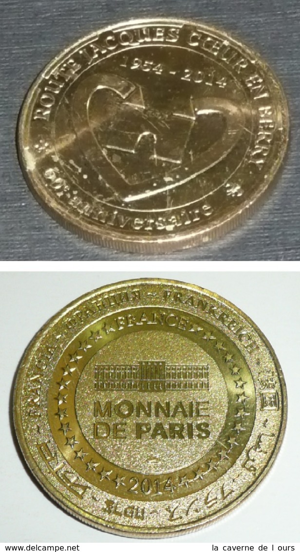 Médaille Monnaie De Paris, Route Jacques Coeur En Berry, 60e Anniversaire France 2014 - 2014