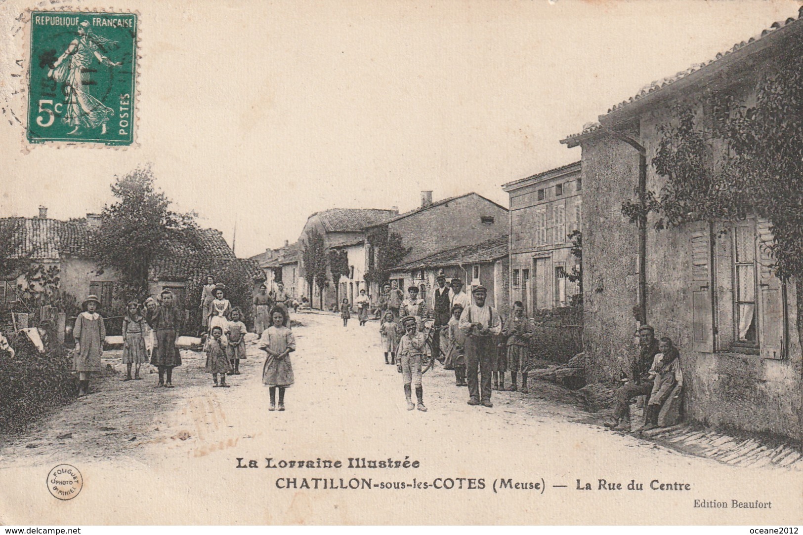 55 Chatillon Sous Les Cotes. La Rue Du Centre - Autres & Non Classés