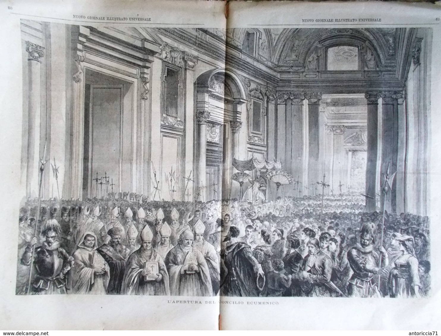 Nuovo Giornale Illustrato Universale 20 Febbraio 1870 Ollivier Concilio Ecumenico - Voor 1900